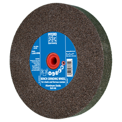 Pferd 39008732 | 61755 7" Diameter x 1" Width 46 Grit Cast iron Grinding Wheel