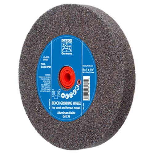 Pferd 39008736 | 61764 8" Diameter x 1" Width 36 Grit Cast iron Grinding Wheel