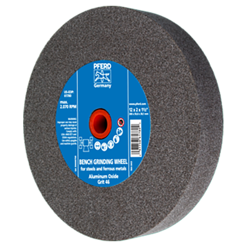 Pferd 39008750 | 61780 12" Diameter x 2" Width 46 Grit Cast iron Grinding Wheel