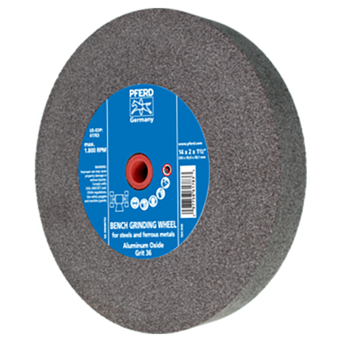 Pferd 39008753 | 61783 14" Diameter x 2" Width 36 Grit Cast iron Grinding Wheel