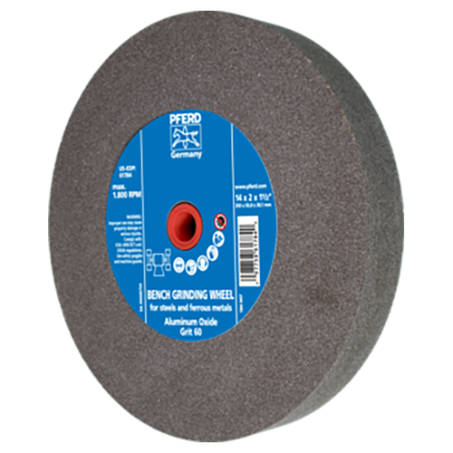 Pferd 39008754 | 61784 14" Diameter x 2" Width 60 Grit Cast iron Grinding Wheel