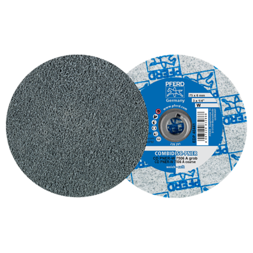 Pferd 42759031 | 48441 3" Diameter x 1/4" Width coarse Grit Aluminum Unitized Disc