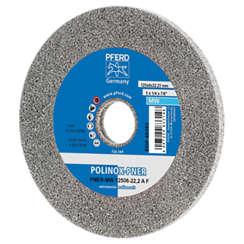 Pferd 44691453 | 48353 5" Diameter x 1/4" Width fine Grit Aluminum Unitized Wheel