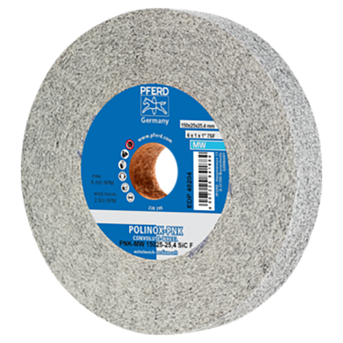 Pferd 47802641 | 48204 6" Diameter x 1" Width Silicon Carbide Deburring Wheel