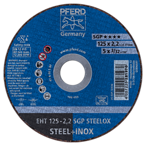 Pferd 61331622 | 63636 5" Diameter x 3/32" Width Aluminum Oxide Cutoff Wheel
