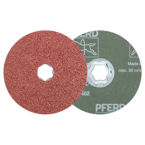 Pferd 64190002 | 40091 4-1/2" Diameter x 24 Grit Aluminum Oxide Fiber Disc