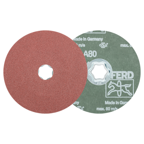 Pferd 64190108 | 40103 5" Diameter x 80 Grit Aluminum Oxide Fiber Disc