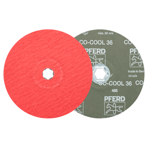 Pferd 64193303 | 40747 7" Diameter x 36 Grit Ceramic Oxide CO-COOL Fiber Disc