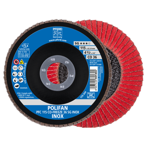 Pferd 67711536 | 60810 4-1/2" Diameter x 36 Grit Ceramic Flap Disc