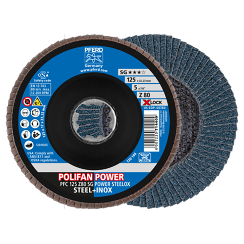 Pferd 67788127 | 60780 5" Diameter x 80 Grit Zirconia Flap Disc