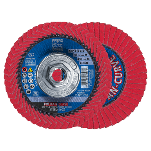 Pferd 69300746 | 67258 4-1/2" Diameter x 60 Grit Ceramic Oxide Flap Disc