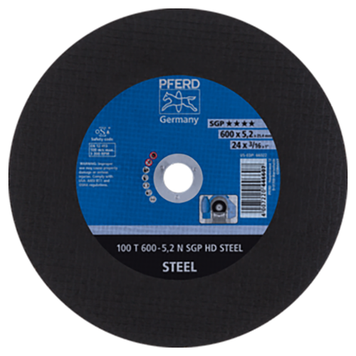 Pferd 69720855 | 66022 24" Diameter x 1/4" Width Aluminum Oxide Cutoff Wheel