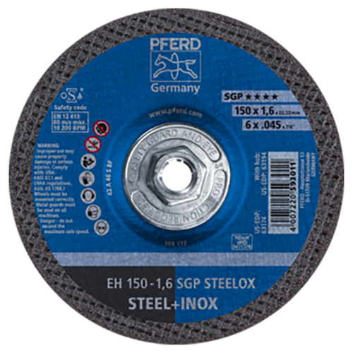 Pferd 69901582 | 63194 6" Diameter x 0.045" Width Aluminum Oxide Cutoff Wheel