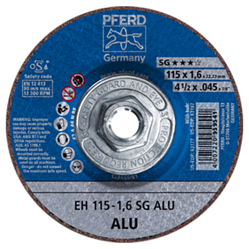 Pferd 69902473 | 63197 4-1/2" Diameter x 0.045" Width Aluminum Oxide Cutoff Wheel