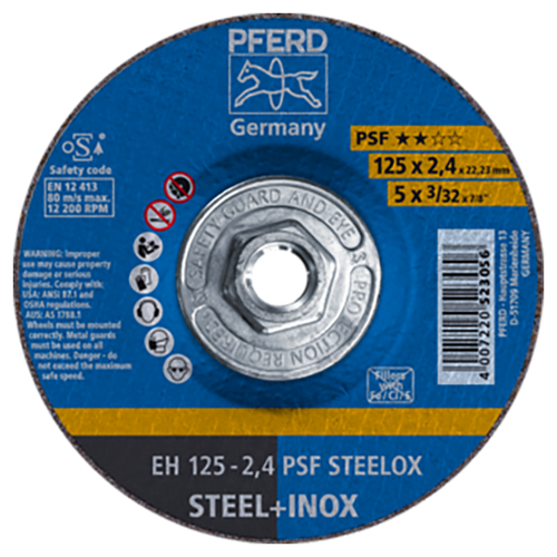 Pferd 69902550 | 63724 5" Diameter x 3/32" Width Aluminum Oxide Cutoff Wheel
