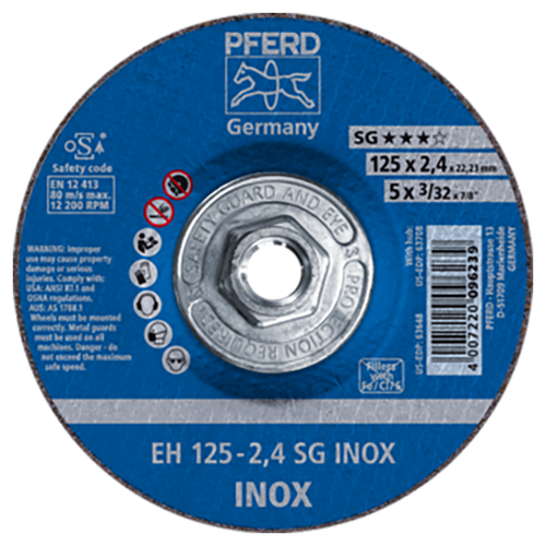 Pferd 69902554 | 63708 5" Diameter x 3/32" Width Aluminum Oxide Cutoff Wheel