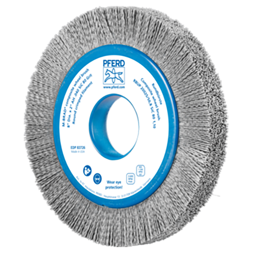 Pferd 79183726 | 83726 8" Diameter x 80 Grit Silicon Carbide Composite Wheel Brush