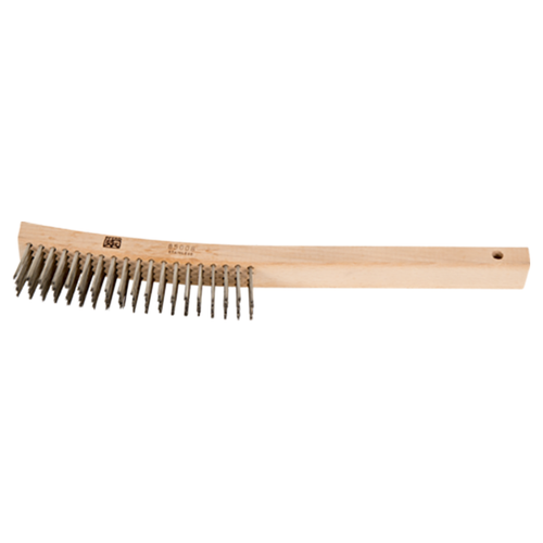 Pferd 79185008 | 85008 13-3/4" OAL x 6-1/4" Width Stainless Steel Curved Handle Scratch Brush