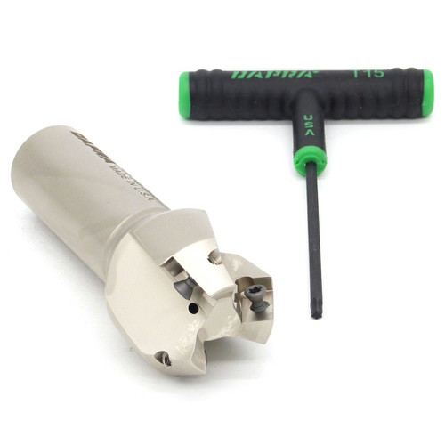 Dapra 22280 | CMEM1000-30-R55-3C 1.000"-1.530" Diameter x 16.00mm Insert Size x 4.000' OAL 3 Edge Steel Square Shoulder End Mill