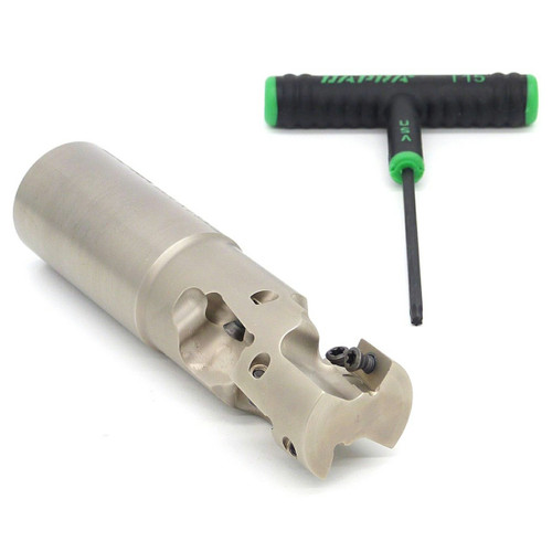 Dapra 21070 | HREM1250-1250-R55-2-165 1.250" Diameter x 16mm Insert Size x 4.880" OAL 2 Edge Square Shoulder End Mill