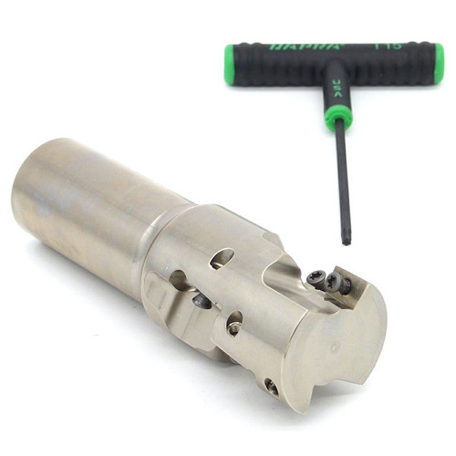 Dapra 21050 | HREM-40MM-1250-R55-2-165 40mm Diameter x 16mm Insert Size x 4.800" OAL 6 Edge Square Shoulder End Mill