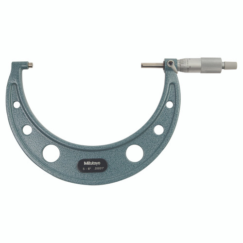 Mitutoyo 103-220 | 5 - 6" Range x 0.0001" Resolution Mechanical Outside Micrometer