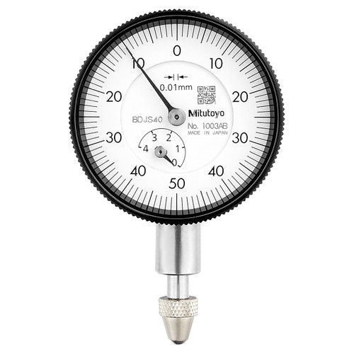 Mitutoyo 1003AB | 0-4.00mm Range x 0-50-0 Reading White Dial Drop Indicator