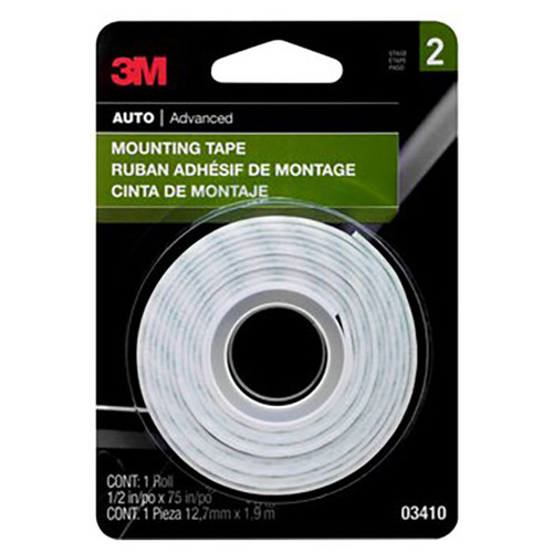 3M 7000144575 | 1905.00mm OAL x 0.500" OAW Black Plate Mounting Tape 3M 7000144575 | 1905.00mm OAL x 0.500" OAW Black Plate Mounting Tape