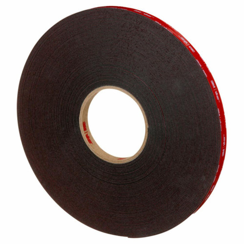 3M 7000048729 | 3.000" Size x 36.000yd Overall Length x 0.500" Width x 5.000mil Baking Thickness Acrylic Foam 4979 VHB Tape - Black