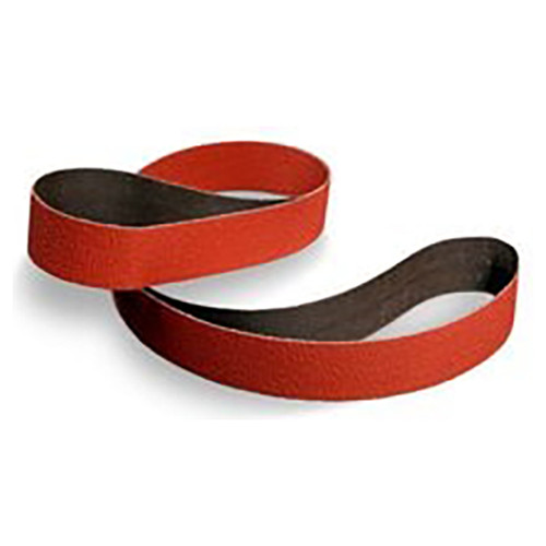 3M 7100295105 | 18.000" Overall Length x 0.500" Overall Width 80+ Grit Closed Coat Precision Shaped Ceramic Cloth Belt