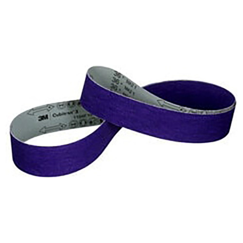 3M 7100315932 | 60.000" OAL x 2.500" Overall Width x 36+ Grit Closed Coat Stainless Steel Cloth Belt