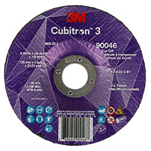 3M 7100304011 | 5.000" Overall Diameter x 0.090" Thickness x 12250.0 RPM 36+ Grit Precision Shaped Ceramic Cut-Off Wheel