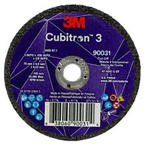 3M 7100303859 | 3.000" Overall Diameter x 0.035" Thickness x 21000.0 RPM 60+ Grit Precision Shaped Ceramic Cut-Off Wheel