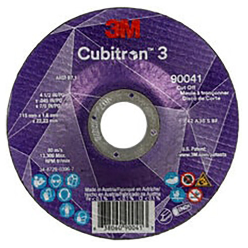 3M 7100304008 | 4.500" Overall Diameter x 0.045" Thickness x 13300.0 RPM 36+ Grit Precision Shaped Ceramic Cut-Off Wheel