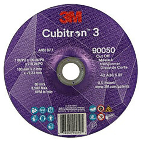 3M 7100313191 |  7" x 0.09" x 7/8" Size  36+ Grit Cut-Off Wheel