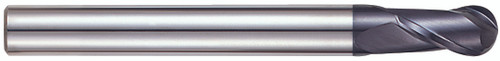 YG1 93128 | 5/16" Diameter x 5/16" Shank x 4" OAL x 9/16" LOC 2 Flute ALTiN Coated Carbide Ball Nose End Mill YG1 93128 | 5/16" Diameter x 5/16" Shank x 4" OAL x 9/16" LOC 2 Flute ALTiN Coated Carbide Ball Nose End Mill