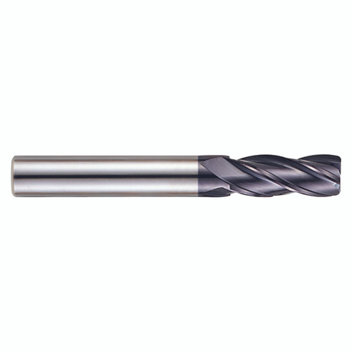 YG1 93224 | 1/4" Diameter x 1/4" Shank x 3" OAL x 1/2" LOC 4 Flute ALTiN Coated Carbide Corner Radius End Mill