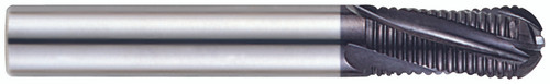 YG1 93263 | 1/4" Diameter x 1/4" Shank x 2-1/2" OAL x 3/4" LOC 3 Flute ALTiN Coated Carbide Roughing Ball Nose End Mill