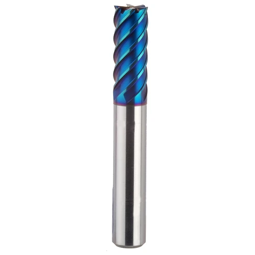 YG1 G85167 | 1" Diameter x 1" Shank x 4-1/8" LOC x 7" OAL x 0.030" Radius x 45 Degree Helix Angle 8 Flute Blue Coated Carbide G851 Corner Radius End Mill
