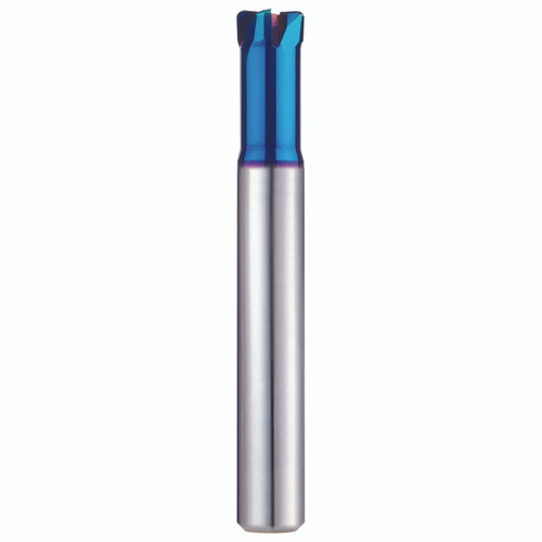 YG1 G859163 | 17/27" Diameter x 17/27" Shank x 3 25/46" OAL x 11/43" LOC 4 Flute Blue Coated Carbide Corner Radius End Mill