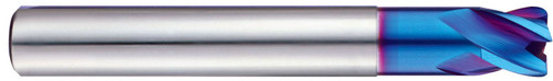 YG1 G8A47913 | 23/73" Diameter x 23/73" Shank x 2 25/69" OAL x 28/79" LOC 4 Flute Blue Coated Carbide Corner Radius End Mill