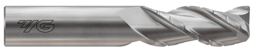 YG1 E5I38917 | 3/8" Diameter x 3/8" Shank x 1-1/2" LOC x 3  1/2" OAL 3 Flute Bright Coated Carbide Corner Radius End Mill