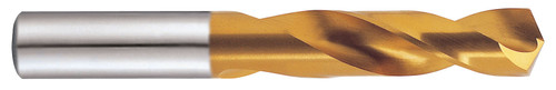 YG1 D1119255 | #55 (0.052") Diameter x 4/77" Shank x 5/8" Flute Length x 1-5/8" OAL Bright Coated HSS Screw Machine Length Drill Bit