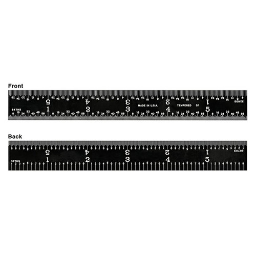 Fowler 52-337-006-0 | 6" Size x 3/4" Width Rigid Steel Rule