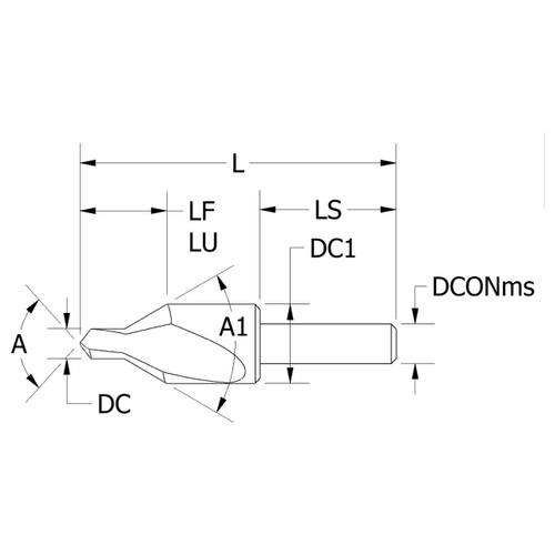 Keo 906-000-303 | 0.378" Diameter x 1.250" Shank Length x 2.625" OAL HSS Combination Drill & Countersinks