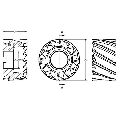 Keo 938-000-145 | 2.500" Diameter x 1.625" Width T15 Shell End Mill