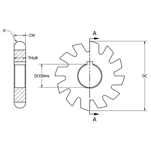 Keo 921-000-104 | 6.0000" Diameter x 1.0000" Width 14 Cutting Edge TiN Coated HSS Convex milling Cutter