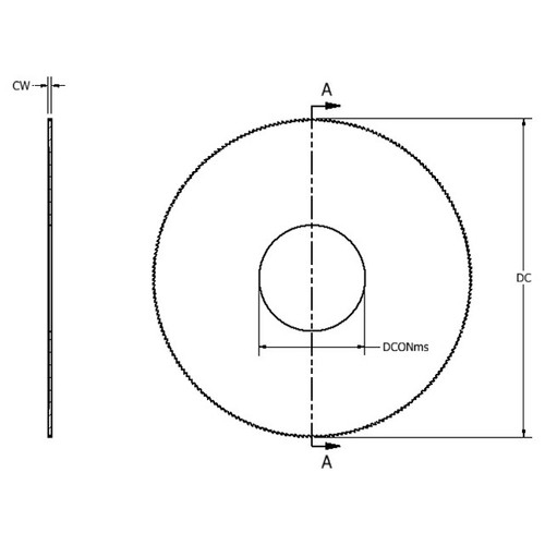 Keo 950-000-566 | 1.750" Diameter x 0.025" Width TiN Coated HSS Slitting & Slotting Saw