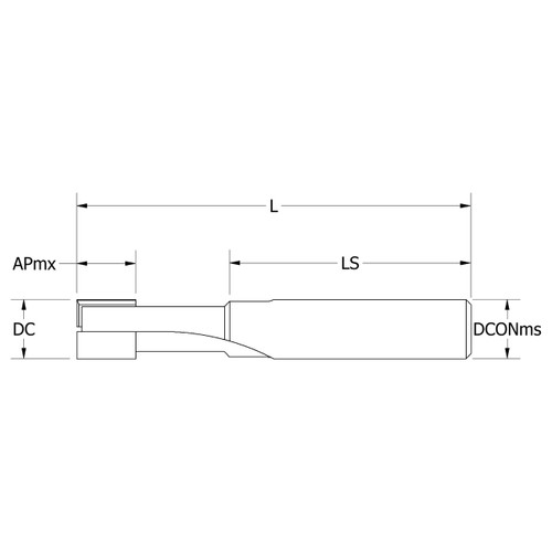 Keo 935-000-008 | 0.750" Diameter x 2.875" Shank Length x 4.000" OAL 2 Flute PCD End Mill