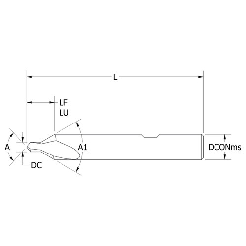 Keo 906-000-293 | 0.188" Diameter x 3.000" OAL HSS Countersink